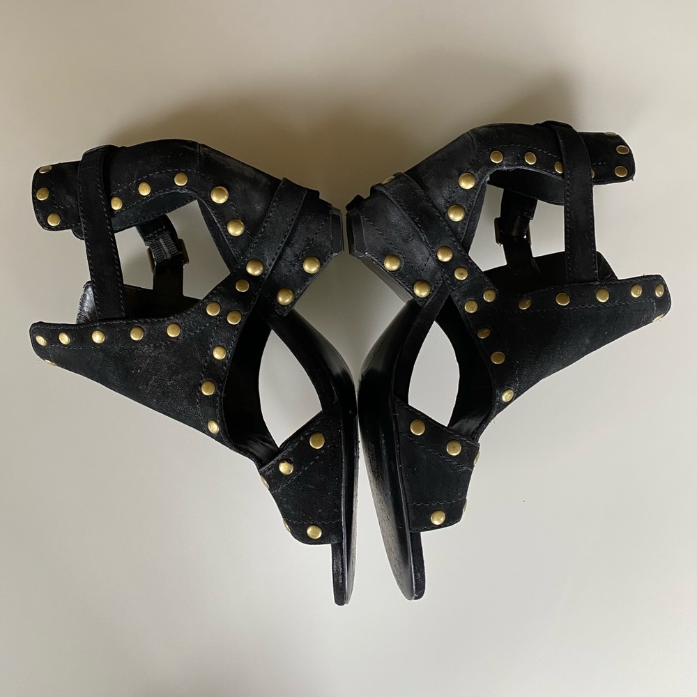 ASH Black Suede Sandals - size 38.5 (wore once!)